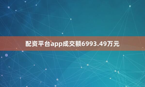 配资平台app成交额6993.49万元